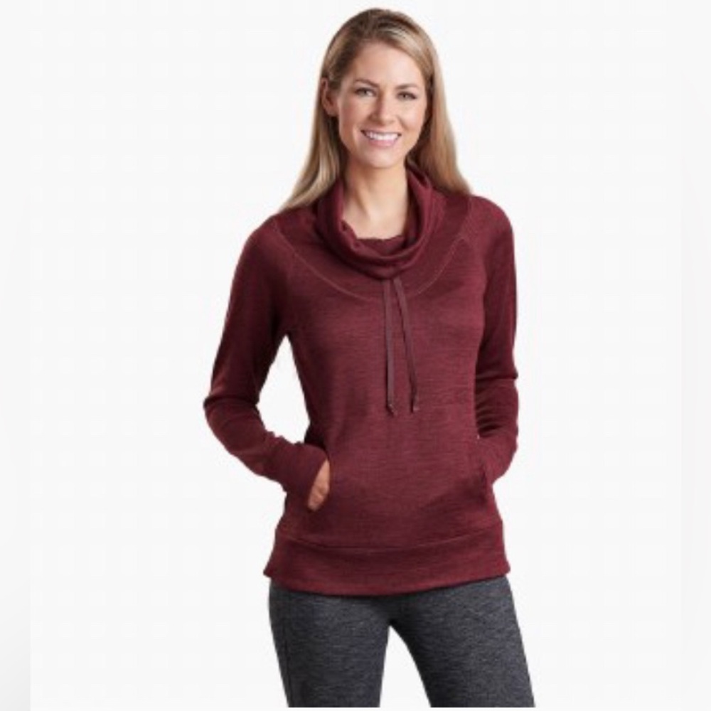 Kuhl Pullover Lea Sweatshirt Cowl Neck Size  XL